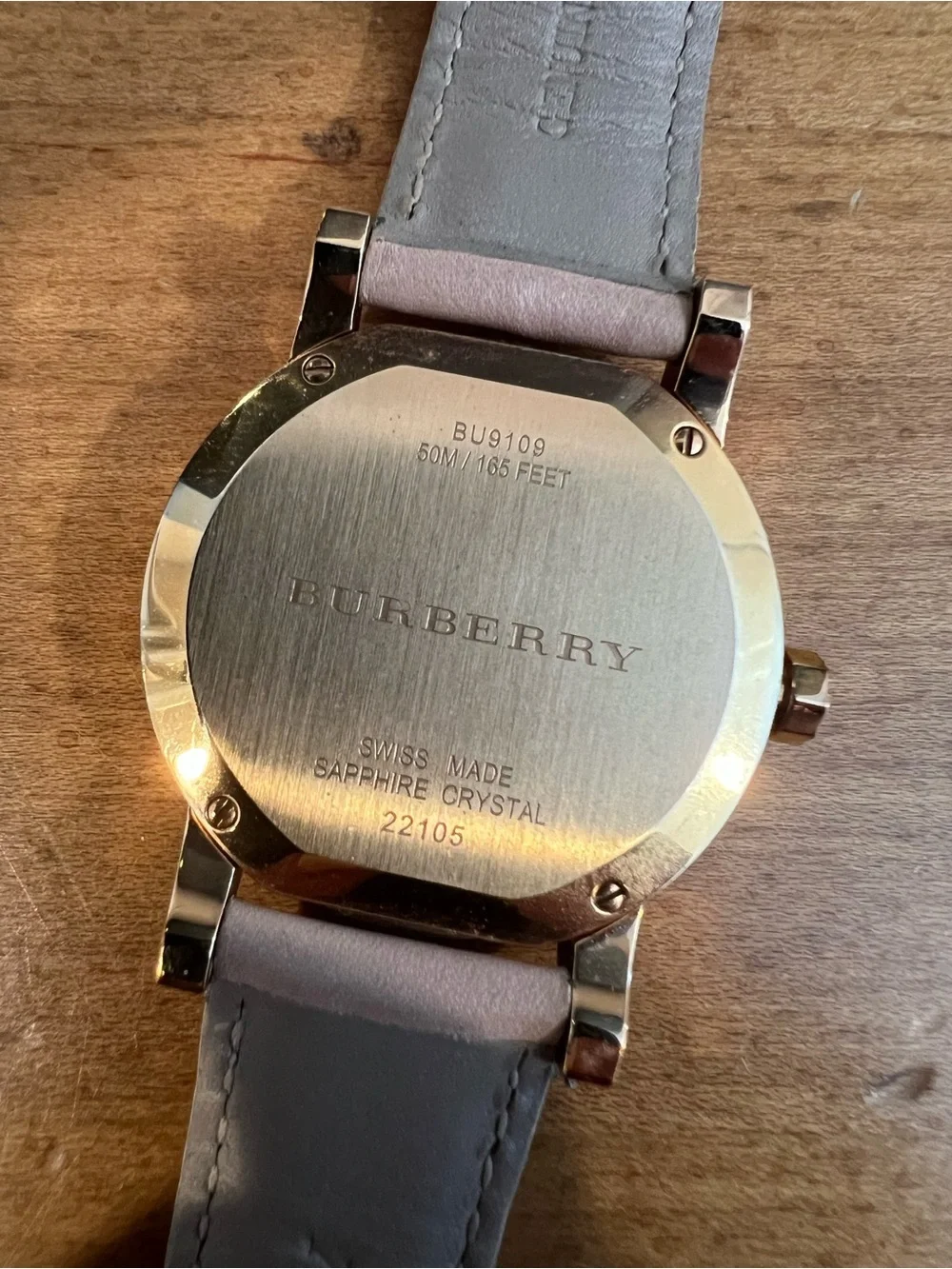 Burberry Rose Gold Watch with Blush Leather Strap